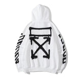 Autumn And Winter Inkjet Arrow Pattern Velvet Padded Hooded Sweatshirt Men And Women Same Style