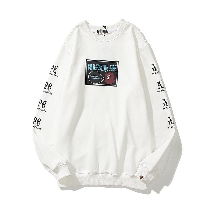 A Ape Print Sweatshirts Spring and Autumn Thin round Neck Sweater Male and Female Large Size Youth Pullover Pure Cotton Top