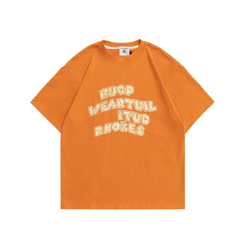 2022 Summer Man T Shirt Letter Printed round Neck