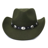 Wester Hats Men 'S And Women 'S Woolen Western Ethnic Style Peach Top Denim Hat