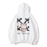 Autumn And Winter Joint Name Horn Doraemon Velvet Padded Hooded Sweatshirt Men And Women Same Style