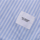 Men Shacket Long Sleeve Autumn Shirt Autumn Comely Turn-down Collar Striped Patch Long Sleeves Casual Shirt