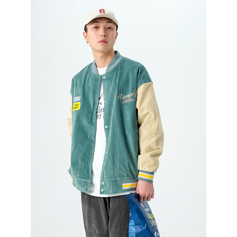 Men's Baseball Uniform Spring Large Size Sports Retro Loose Workwear Jacket Men's Trendy Casual Jacket Men's Men Jacket