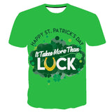 Saint Patrick's Day Closing Short-Sleeved T-shirt 3D Printed Men and Women Casual Short-Sleeved Top