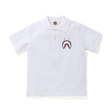 A Ape Print for Kids T Shirt Polo Shirt Stand Collar Cartoon Shark