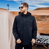 Men plus Size Coats Winter Cotton Coat with Solid Color Coat Thickened Fleece-Lined Warm-Keeping Cotton Clothing Top