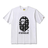 A Ape Print T Shirt Summer Letter Print Short-Sleeve T-shirt