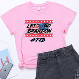 Let's Go Brandon T Shirts Brandon Printed Short-Sleeved T-shirt Women's Bottoming Shirt