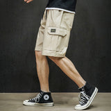 Mens Cargo Shorts Men's Summer Multi-Pocket Workwear Shorts Men's Cropped Pants Casual Loose Large Size Men's Shorts