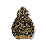 A Ape Print Jacket Autumn and Winter Camouflage Men's and Women's Casual Camouflage Thin Sweater Baggy Coat