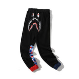 A Bath Ape Spring and Autumn Youth Paris Limited Color Matching Shark Trousers