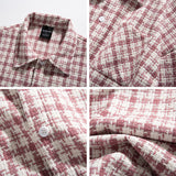 Men Shacket Long Sleeve Autumn Shirt Fall Lapels Padded Shirt Unisex Long Sleeve Jacket