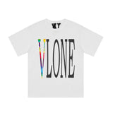 Vlone 21 Summer Large V Color TieDyed Letter Printing Limited Street Tide Tshirt