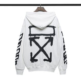 Autumn And Winter Graffiti Arrow Print Long Sleeve Hooded Sweater
