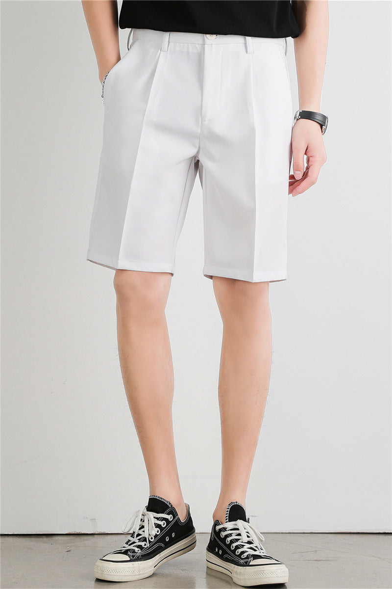 Men Bermuda Shorts Summer Suit Shorts Men's Straight