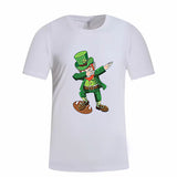 Saint Patrick's Day Closing Men's Fashion Printed Large Size Pullover round Neck T-shirt