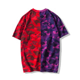 A Bath Ape T Shirt Summer Camouflage Camouflage Men's and Women's Summer Short-Sleeved T-shirt