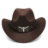 Wester Hats Women's Woolen Western Ethnic Cowboy Hat