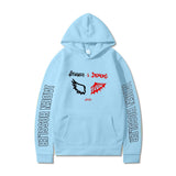 Split Hoodie Demons and Angels Printed Loose Hooded