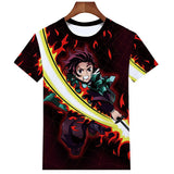 Demon Slayer TShirt Men's Classic Shirts Anime Character Costume Loose Hip Hop Anime T-shirt Men's Clothing