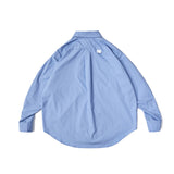 Men Shacket Long Sleeve Autumn Shirt Autumn Solid Color Polo Collar Casual Shirt for Men