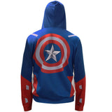Captain America Hoodie 3D Digital Printing Loose Hoodie Oversized Baseball Uniform