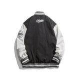 Varsity Jacket For Men Baseball Jackets Letter Splicing Loose Jacket Male