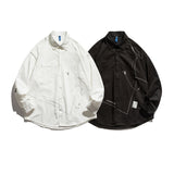 Men Shacket Long Sleeve Autumn Shirt Autumn Solid Color Printing Long Sleeve Shirt for Men