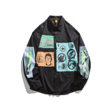 Men Shacket Long Sleeve Autumn Shirt Autumn Printed Men's Shirt