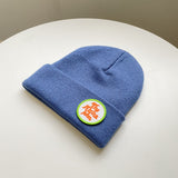 Mens Beanies Knitted Hat Female Autumn and Winter Leisure Letter Labeling Woolen Cap Male