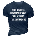Man T Shirt round Neck Heat Transfer Patch Printed Loose