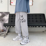 Men Pants All-Match Drawstring Ankle-Tied