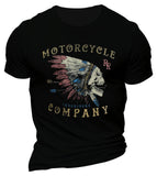 Man T Shirt round Neck Heat Transfer Patch Printed Loose Pullover