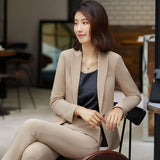 Women Pants Suit Uniform Designs Formal Style Office Lady Bussiness Attire Spring and Autumn Leisure Small Man Business Suit