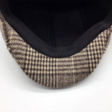 Beret Hat Simple Vintage Painter Hat Men's Autumn and Winter Snowflake Plaid British Peaked Cap