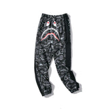 A Ape Print Pant Shark Head Print Luminous Starry Sky Trousers Men's and Women's Casual Pants Sweatpants