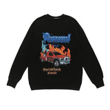 Men Fall Outfits Vintage Oversize Sweater Pullover Couple's Tops