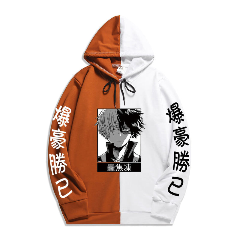 Split Hoodie Demons and Angels My Hero Academia Sweater Men and Women Two-Tone