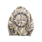 Men Shacket Long Sleeve Autumn Shirt Autumn Leisure Shirt Camouflage Long Sleeve Multi-Pocket Shirt