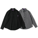 Men Shacket Long Sleeve Autumn Shirt Autumn Retro Loose Solid Color Simple Workwear Shirt Men