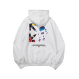 Autumn And Winter Cartoon Astronaut Arrow Velvet Padded Hooded Sweatshirt Men And Women Same Style