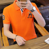 USPA Shirts Summer Short-Sleeved T-shirt Men's Lapel Embroidery Men's Polo Shirt