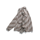 Men Shacket Long Sleeve Autumn Shirt Autumn Cityboy Smiling Face Full Printed Shirt Student Symmetrical Pocket Labeling Shirt Men