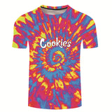 Cookies Shirt 3D Digital Printing Fashion Casual Short-Sleeved T-shirt for Men and Women