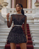 Bohemian Chic Wedding Dress Sexy V-neck See-through Small Dress Slim Dress