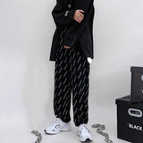 Harajuku Clothing Men Classic Retro Pants Straight Leg Pant Summer Print Loose Tappered Straight Track Pants Men's and Women's Casual Pants