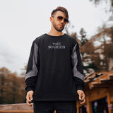 Men plus Size Sweatshirt Men's Sweater Fat Letter Embroidered Sweater Base Clothing