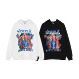 Men Fall Outfits Hip Hop Rock Retro Hooded Sweater Top Hoodie Coat
