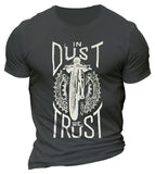 Man T Shirt round Neck Heat Transfer Patch Printed Loose