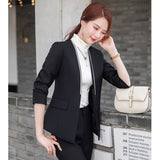 Women Pants Suit Uniform Designs Formal Style Office Lady Bussiness Attire White Spring And Autumn Formal Wear Slim Fit